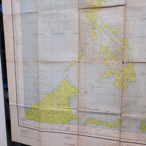 Feb 1944 WWII Amy Air Forces Long Range Navigation Chart Philippine Island Topo - Picture 5 of 16